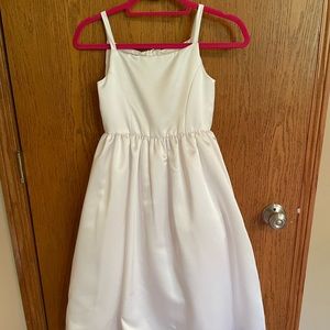 Girls Size 10 Flower Girl Dress and white shiny shoes